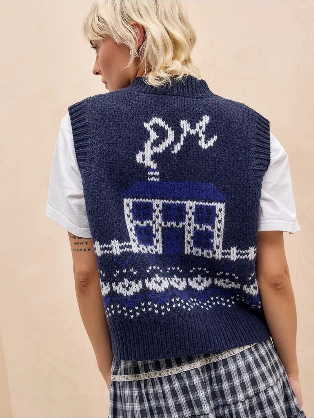 NWT Damson Madder Rhona Tank in Navy Horse - Picture 2 of 7